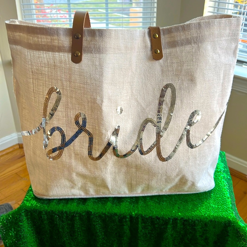 Bride canvas tote
